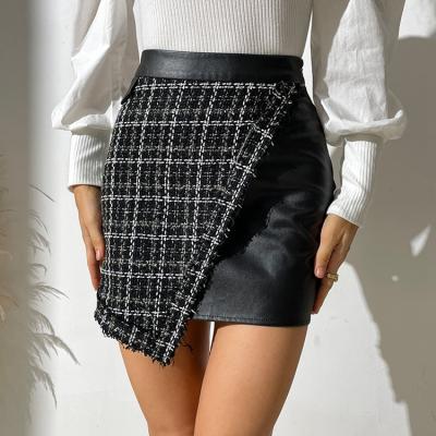 China European and American style anti-static skirt stitching elegant high waist hip skirt a-line skirt for sale