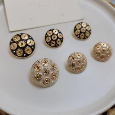 China Other Hexagon Style Custom Zinc Alloy Button For Suit Jacket Blazer Coat Electroplated Embossed Leg Button for sale