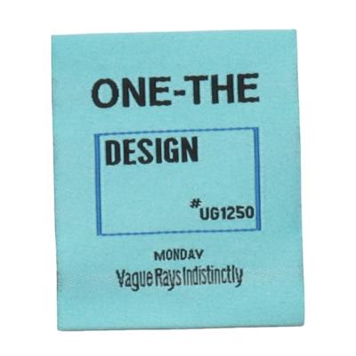 China Other skyblue cotton clothing label factory direct brand label for garment accessories label patch for sale