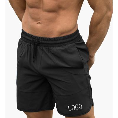 China Wholesale Custom Nylon Workout Fitness Anti-Wrinkle Single Stretch Men Gym Shorts With Pouch for sale