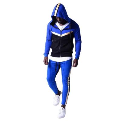 China Breathable Mens Clothing Tracker Sets Polyester 2 Piece Set Mens Sports Wear Blank Tracksuits Custom for sale