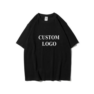 China 280g Anti-Wrinkle Plain Wholesale Unisex Heavy Oversized T-shirt Custom Hip Hop Print T-shirts Cotton for sale