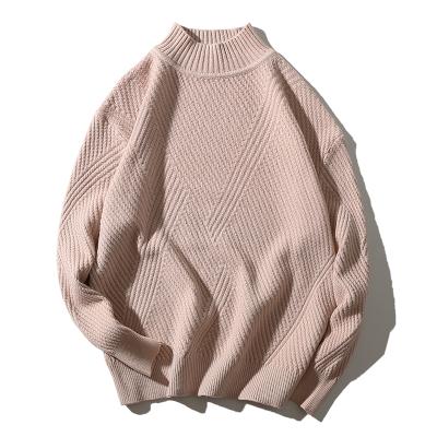 China 2020 Anti-wrinkle Fashion High Quality Men's Solid Color Crew Neck Knit Sweaters for sale