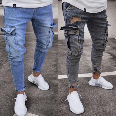 China Breathable Hole Cowboys Pantalones Jeans Mens Summer Casual Men's Denim Pants Slim Jean for sale