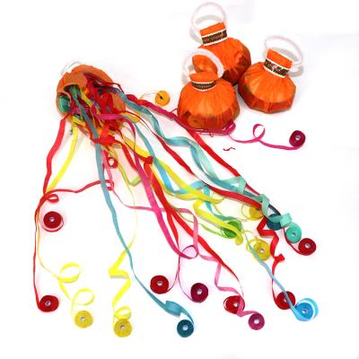 China Colorful Streamers Snaps Throw Ribbons Confetti Paper Party Streamers 9*6*6cm 9*6*6cm Handles for sale