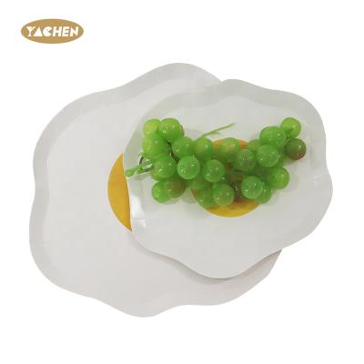 China 300GSM White Cardboard 300GSM 9 Inch White Cardboard YACHEN Custom Design Poached Egg Paper Plate Tray Wholesale For Kids Disposable Party Tbaleware Eco-Friendly Supplies for sale