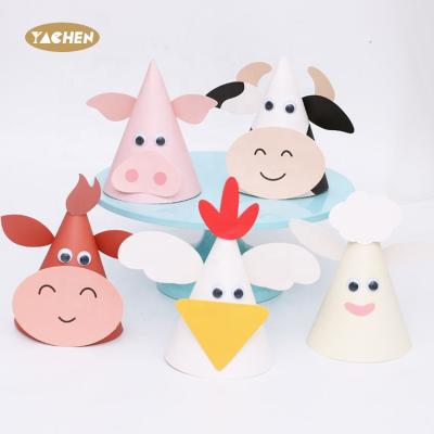 China Party decoration photo props party decoration photo props YACHEN zodiac creative paper hat mini hats children sweet animal baby birthday and cute cartoon for birthday party for sale