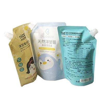 China 2023 barrier factory customized logo stand up spout pouch plasticcc transparent water weight power packing bag with handle for sale