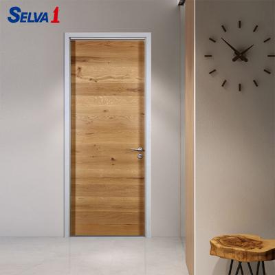 China Decoration Cross Grain Knot White Oak Flush Wooden Door For Room for sale