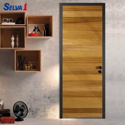 China Decoration Flush Cross Grain Afromosia Wood Door For Room for sale