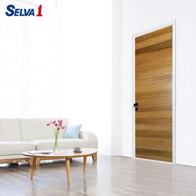 China Decoration Flush Cross Grain Afromosia Wood Door For Room for sale