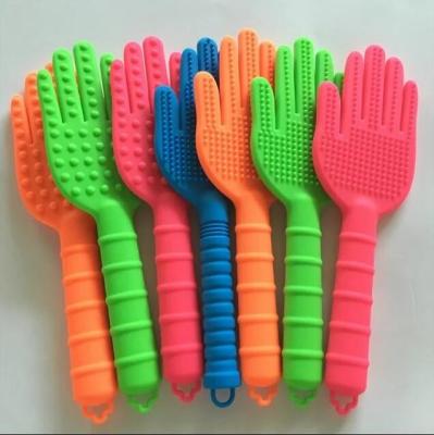 China Funny Hands Shaped Body Massage Stick For Health Care With Food Grade Silicone Material for sale