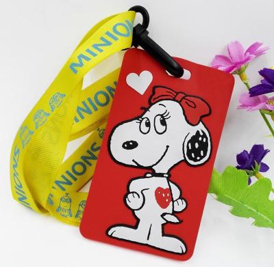 China Customized Students Cartoon 3d Snoopy Meal Card Holder / ID Tag / Travel Tag for sale