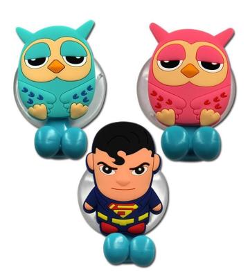 China New Arrival Owl Shaped Soft PVC Phone Holder / Toothbrush Stand / Toothbrush Holder for sale