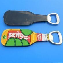 China Custom  SENOR FROGS 3d Soft PVC Bottle Shaped Bottle Opener For Company Anniversary Gifts for sale