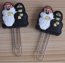 China Featured Saudi Arabian Soft PVC Bookmark For Couple Wedding Gifts Paper Clip Bookmark for sale