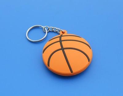 China Custom School Students Gadget Gifts 3d Basketball Keychain Rubber Soft PVC Material for sale