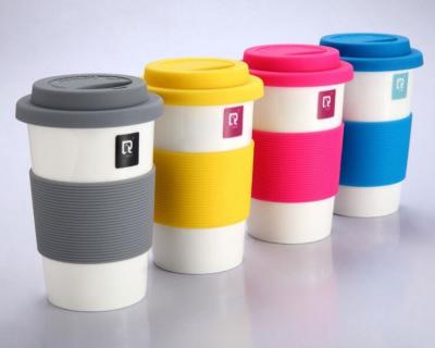 China Candy Colour Silicone Rubber Coffee Cup Lid And Sleeve With High Quality Heat Resistant And Anti Slip For Drinkware for sale