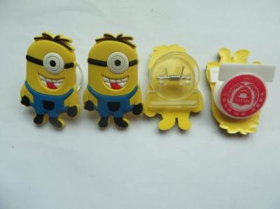 China Multifunctional Cute Minions Soft PVC Bookmark / Paper File Holder / Nets Clip Accept Custom Other Shapes For Promotion for sale