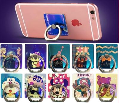 China Fashion 360 Degree Universal Acrylic Mobile Phone Ring Holder Finger Ring Stand With Custom Printing Cartoon Figures for sale