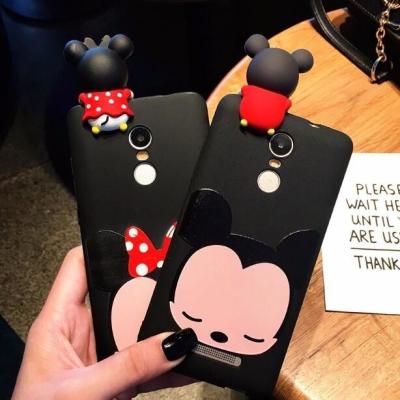 China Hot Selling 3d Soft PVC Mickey Minne Silicone Phone Case Phone Cover , Black Color , Best Christmas Gift for sale