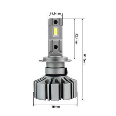 China Headlight for car newest fanless high brightness 6000LM led headlight h7 h11 9005 9006 9012 high power 30W led bulb for sale