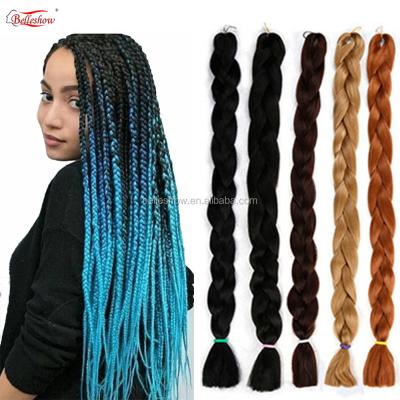 China High Temperature Factory 82inch 41inch 165g Synthetic Fiber Hair 82inch Jumbo Braid Ombre Synthetic Braiding Hair for sale