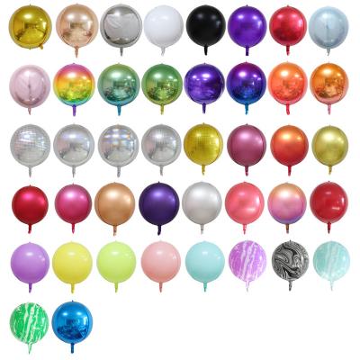 China Party Decoration Yiwu Wholesale 22 Inch 4D Color Foil Balloons For Birthday Wedding Party Decoration Place Football Star Round Foil Balloon for sale