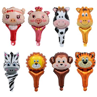 China Party Decoration Hot Selling Animal Hand Head Small Balloons Gift Toy Lollipop Cartoon Balloons Wholesale Birthday Party Decoration Globos for sale