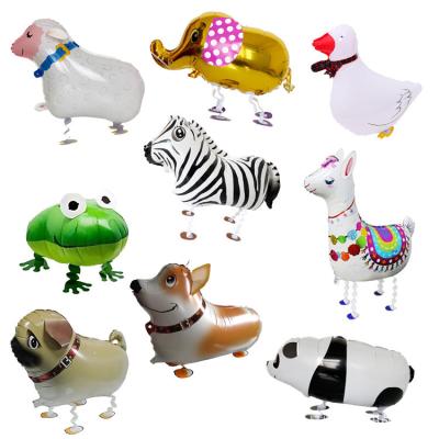 China Hot Sale Cartoon Pet Party Decoration Dog Cow Foil Walking Animal Balloon For Kids Birthday Wedding Party Decoration Toy Balloon Wholesale for sale