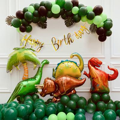 China Hot Sale Party Decoration Dinosaur Foil Balloons Animal Theme For Kids Birthday Party Decoration Latex Balloon Garland Arch Set Globos Wholesale for sale