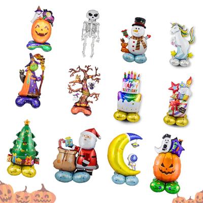 China Santa Snowman Pumpkin Witch Foil Balloons Party Decoration Base New Great For Christmas Halloween Party Decoration Balloons Wholesale for sale