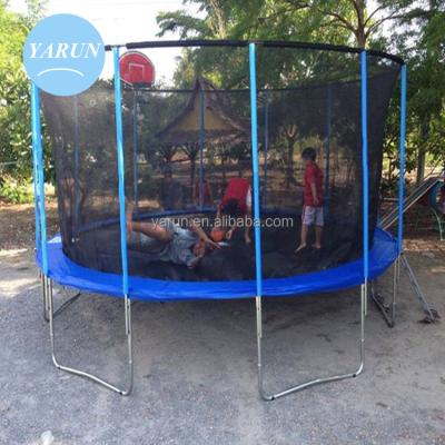 China Public Places YARUN 10fT Fiberglass Trampoline With Basketball Hoop for sale