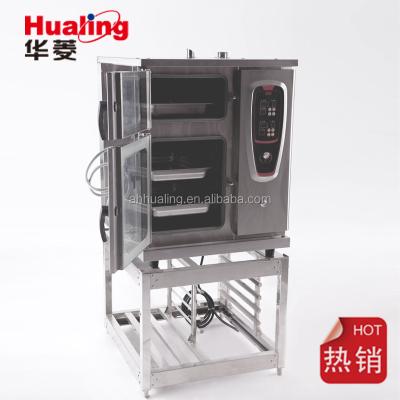 China Stainless Steel Hot Sale 6 Trays Intelligent Combo Steamer for sale