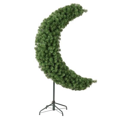 China Artificial Christamas Decoration Ramadan Eid Decorations Moon Shape Green Tree for sale