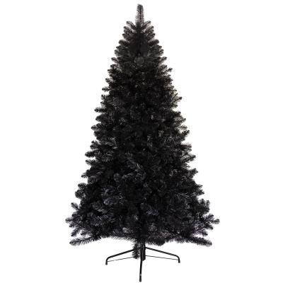 China Christamas Decoration Christmas Storing Christmas Trees 6.5ft Cheap Artificial Bushy Black PVC White Christmas Tree 200cm for sale