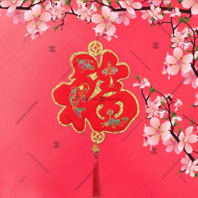 China China Chinese New Year Ornaments Handmade Double Braided Yarn Fu Traditional Hanging Chinese Souvenirs Ornaments for sale