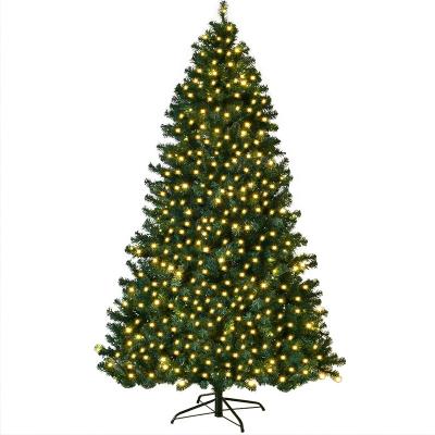 China Christmas Decoration Christamas Decoration Led Large Christmas Tree Hanging PVC PE Artificial Christmas Tree Stand Decoration for sale