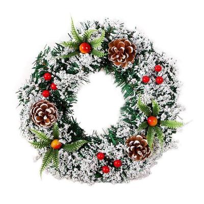 China Home Festival Decoration Christmas Wreaths Led Thanksgiving Wicker Christmas Flower Wreath for sale