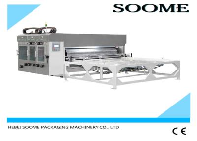 China Carton Box Chain Feeding Printing Slotting Die Cutting Machine One Year Warranty for sale