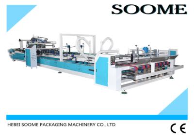 China Folding And Gluing Machine PLC Controlled Corrugated Cardboard Making Machine for sale