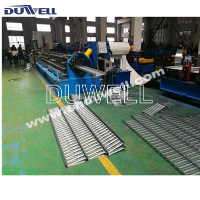 China Building Material Stores Cable Tray Roll Forming Machine With Punch Perforated Cable Tray Automatic Production Line for sale