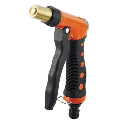 China Variable Flow Control YTX Metal Trigger Metal Spike Irrigation Watering Gun Three Way Garden Hose Nozzle for sale