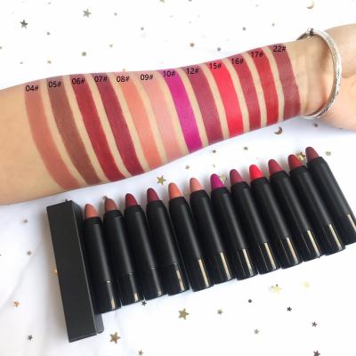 China Mini Lipstick Matte Vegan Lipstick Waterproof Custom Private Label 12 Colors Lip Pencil Waterproof for sale