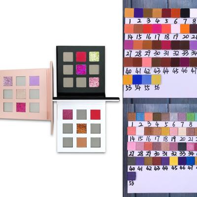 China Waterproof Dye Eyeshadow Pan Private Label Eyeshadow Makeup Cosmetic Pressed Plain Eyeshadow Pans Custom Your Own Brand for sale