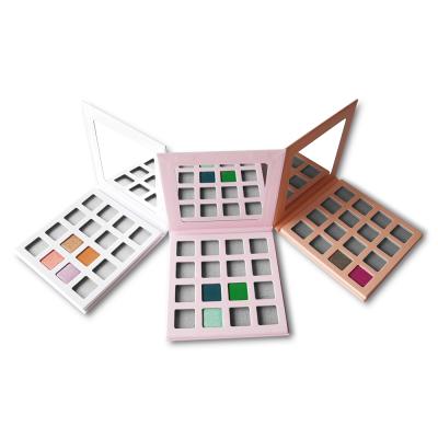 China Private Label Waterproof Custom Color Eyeshadow DIY 16 Color Make Up Long Lasting Make Your Own Eyeshadow Palette for sale