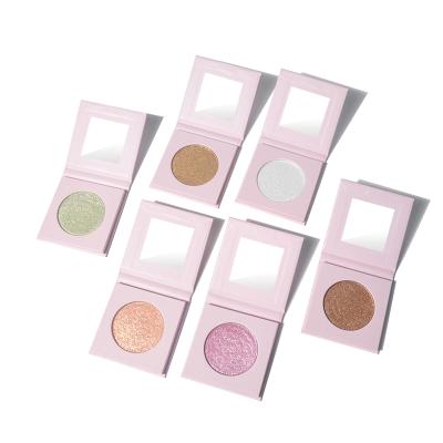 China Wholesale 6 Colors Sunscreen Durable Waterproof Highlighter Palette Custom Vegan Private Label Pressed Powder Highlighter for sale