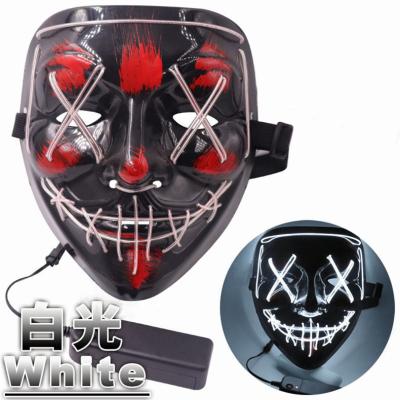 China 2022 plastic hot sale cheap party customized plastic halloween face mask manufacturerfunny led mask light up halloween mask for sale