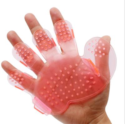 China PVC Viable Dogs And Cats Bathe Cosmetic Brush Fingers Palm Pet Brush for sale