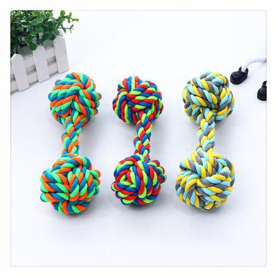 China High Quality Durable Braided Dog Toy Dog Chew Toy Dog Ball Sisal Cotton Viable Rope Toy Dog Toy With Cotton Rope Knot for sale